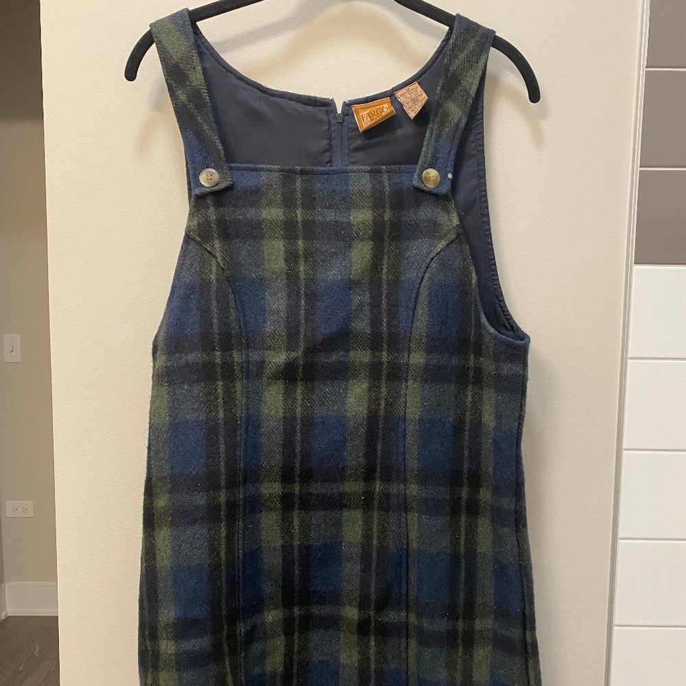 Vintage Plaid Pinafore Dress